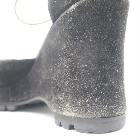 Miu Miu Vintage 90's Mary Jane Suede Wedges Size 38 - Picture 12 of 12